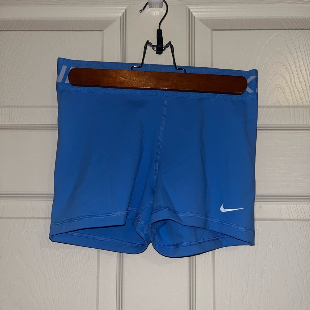 Light Blue Nike Pro Spandex Shorts